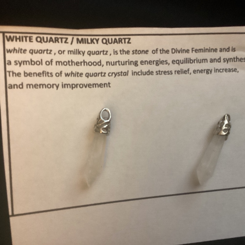 White quartz pendant